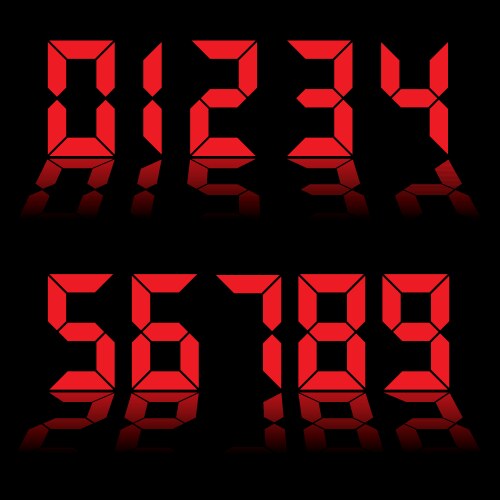 Digital clock vector image