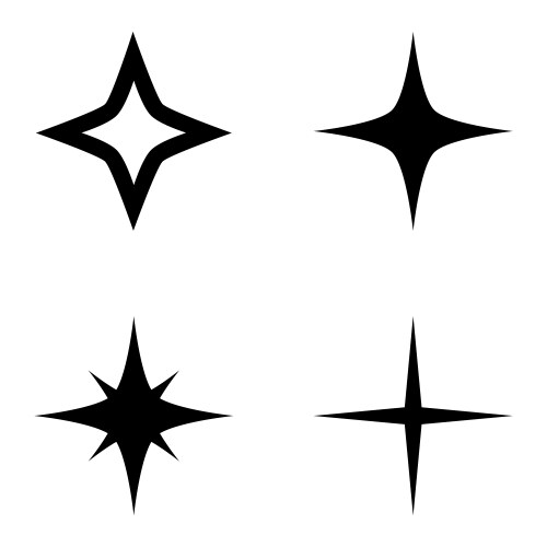 Sparkle Icons (18034875) – Royalty-Free Vector | VectorStock