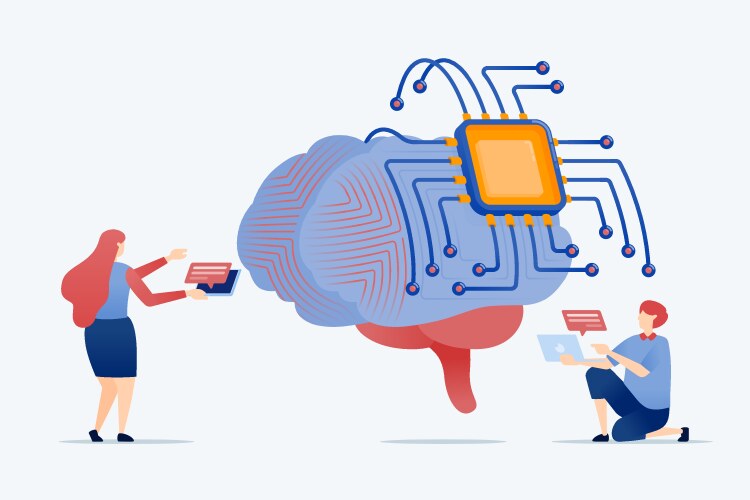 Development of a learning engine with data vector image