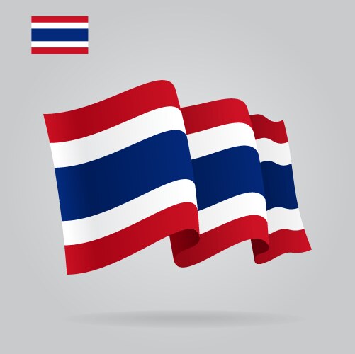 Flag of thailand grunge abstract brush stroke Vector Image