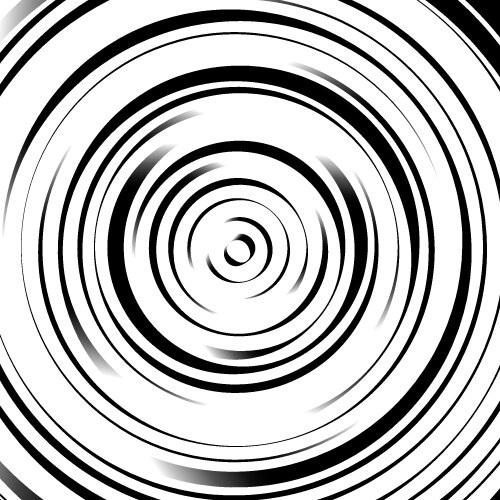 Radial concentric circles with irregular dynamic vector image