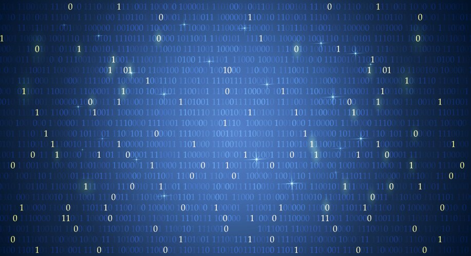 Technology background with binary code may use vector image