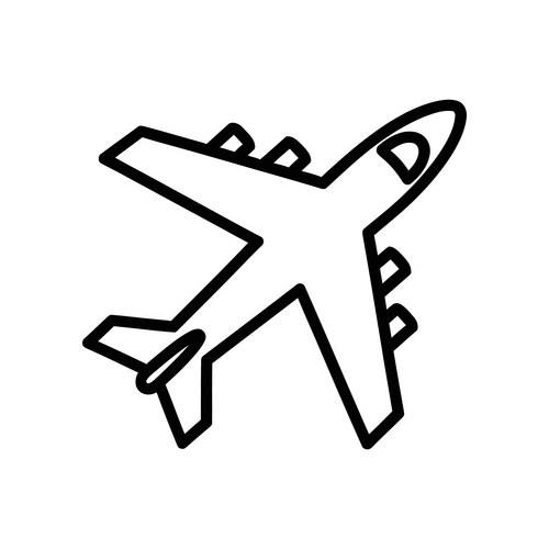 Paper Airplane Sketch - Flying Doodle Vector Image
