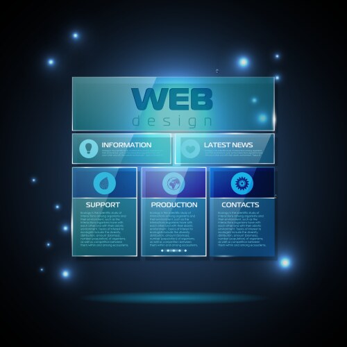 Abstract gradient blue technology design Vector Image