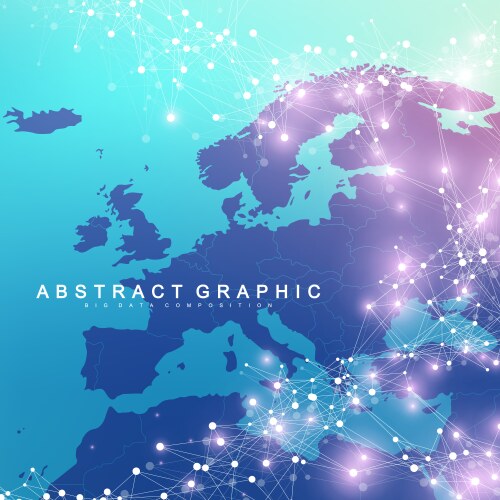 Big data digital communication concept card Vector Image