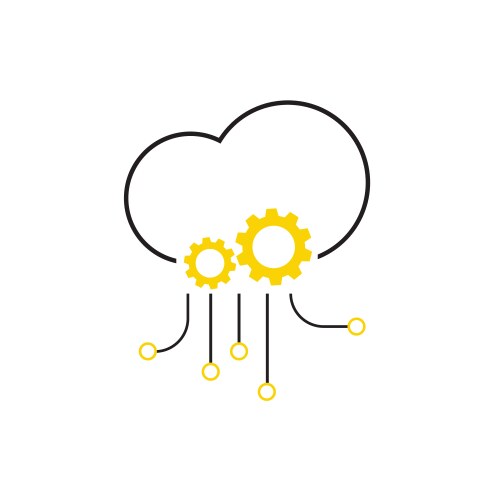 Cloud api icon software integration vector image