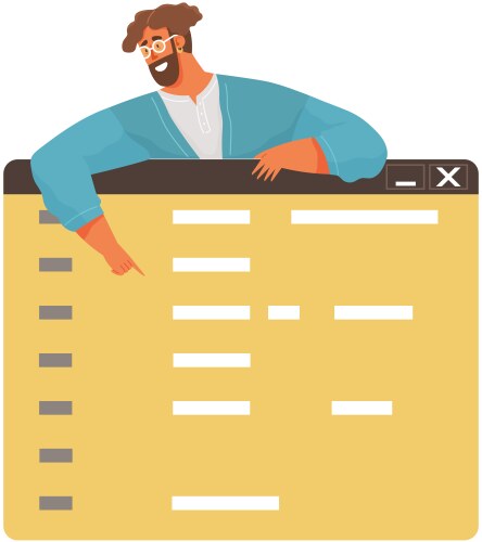 Programmer engineering and coding set vector image