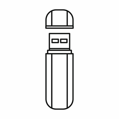 USB Flash Drive Icons - Two Styles – Royalty-Free Vector | VectorStock
