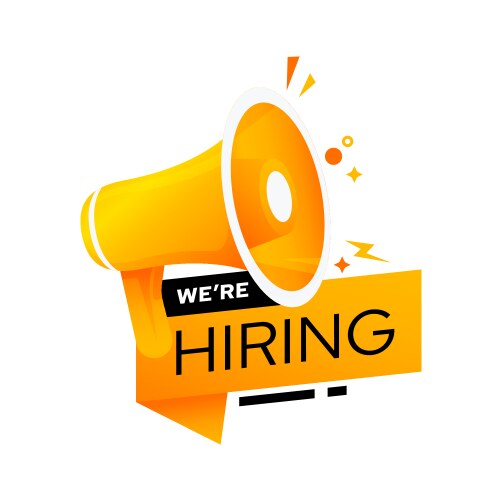 we are hiring job offer recruit join our team vector image