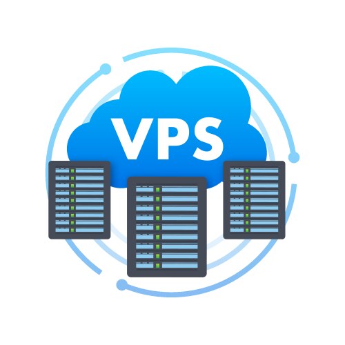 Vps virtual private server web hosting services vector image