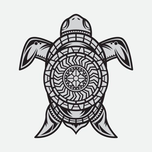 Maori style turtle tattoo Royalty Free Vector Image