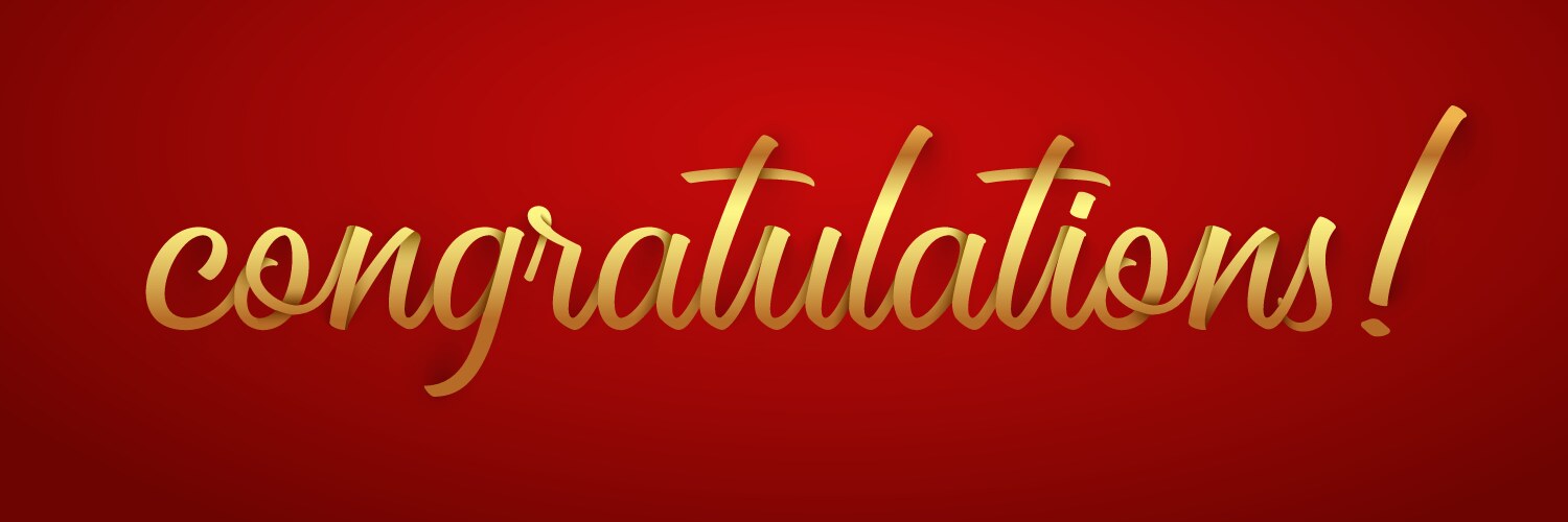 Congratulations lettering color vector image