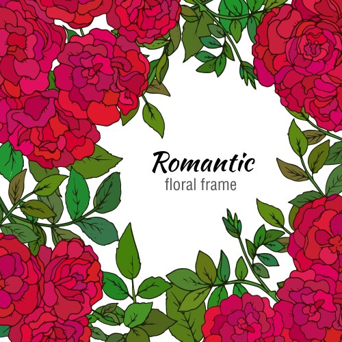 Elegant floral template with colorful hand drawn Vector Image