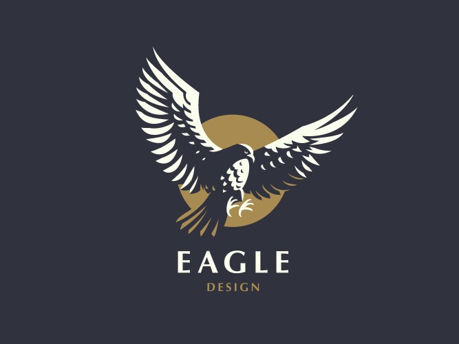 Flying eagle Royalty Free Vector Image - VectorStock