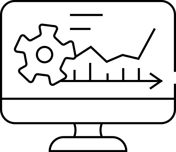 Software erp line icon vector image