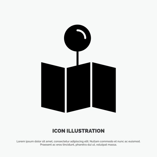 Location map pointer pin solid glyph icon vektorbild
