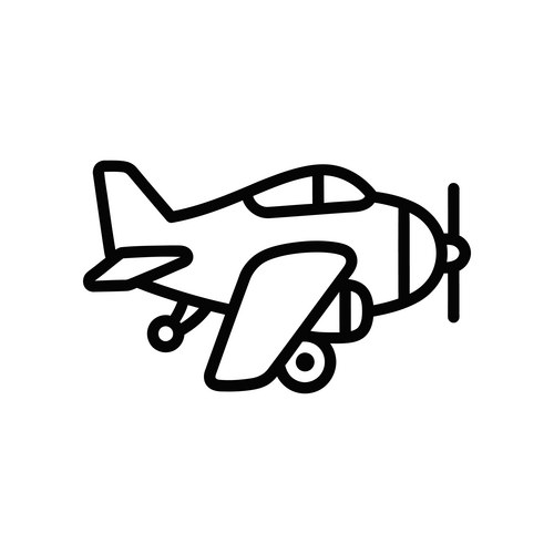 Paper Airplane Sketch - Flight Motion Vector Image