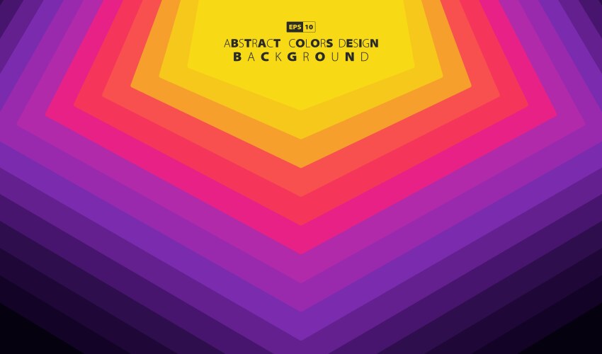 Abstract colorful hexagon geometric pattern tech vector image