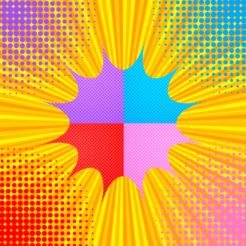 Comic explosion pop art retro style cartoon Vector Image