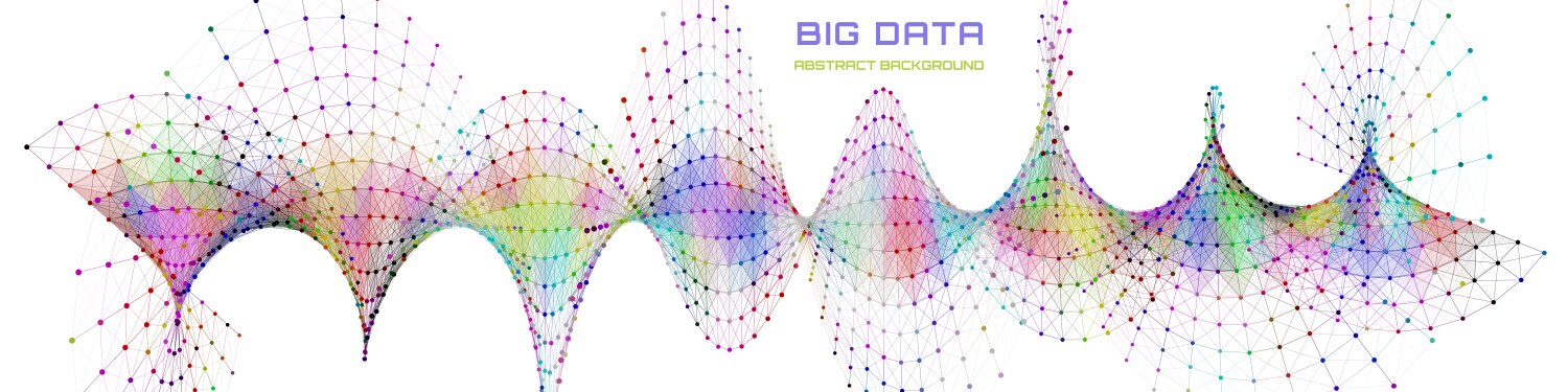 Futuristic background helix grid from dots data vector image