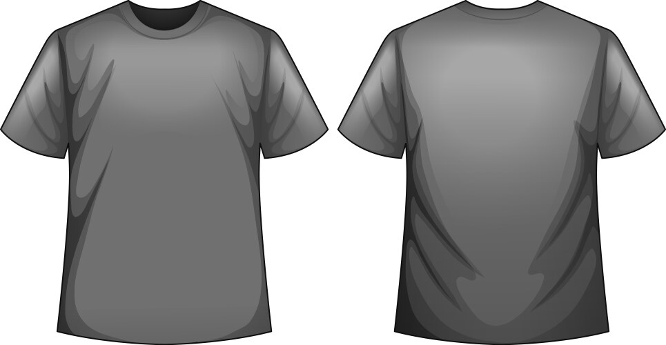 Polo shirts of grey color mockup realistic Vector Image