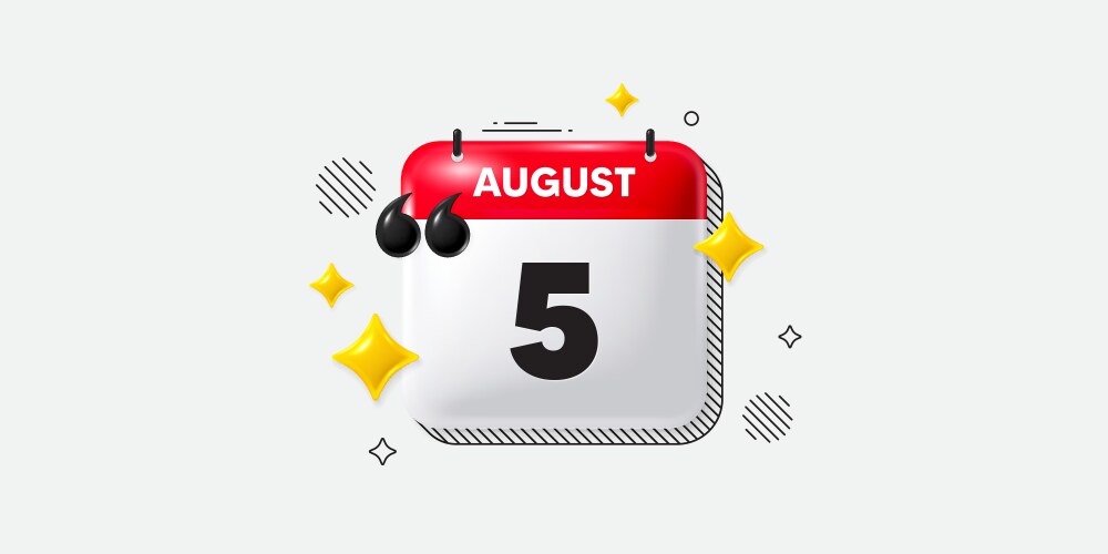 5th day of the month icon event schedule date vector image