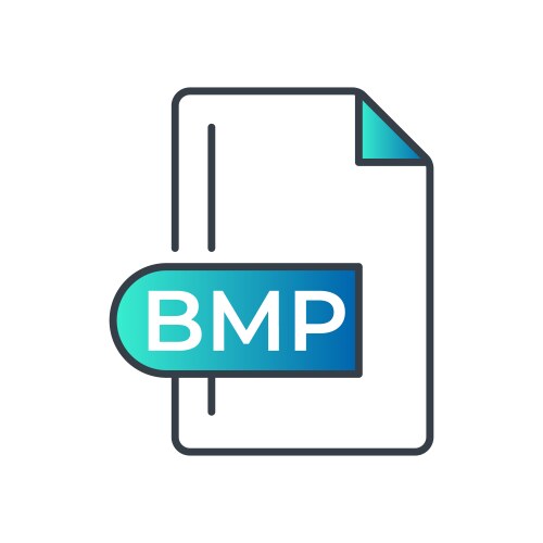 Bmp file format icon bitmap image extension vector image