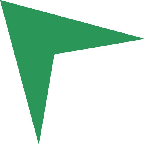 Pointer arrow in modern flat style button vector image