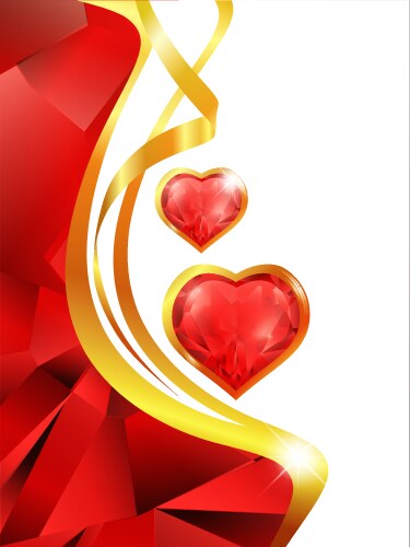 Two red heart Royalty Free Vector Image - VectorStock