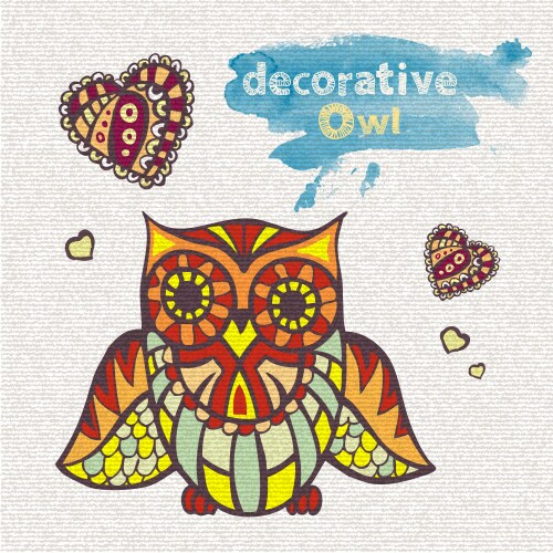 Cute owl flying cartoon Royalty Free Vector Image