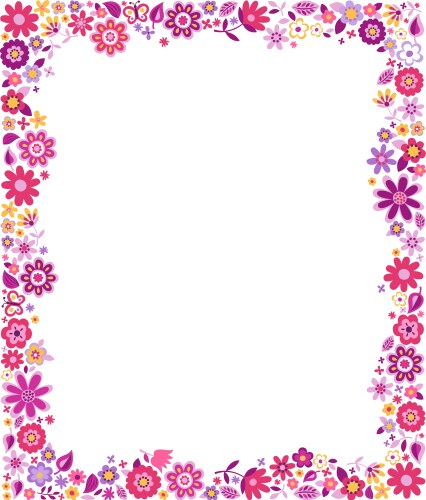 Floral Border Frame Royalty Free Vector Image - VectorStock