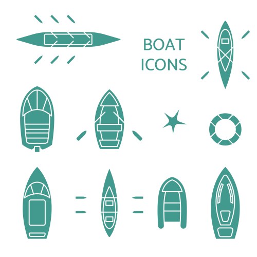 Sailboat and yacht icons Royalty Free Vector Image