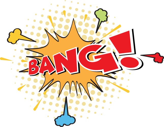 Comic text pop art style Vector Image