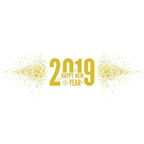 creative happy new year 2019 vector image