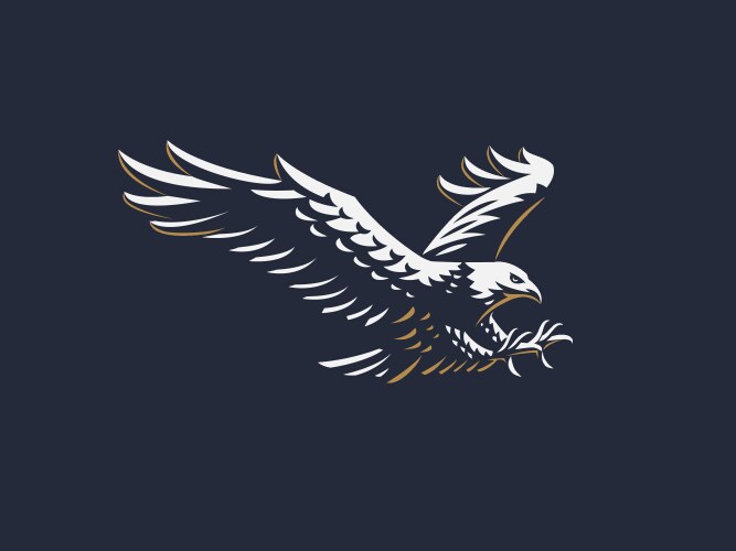 Flying eagle Royalty Free Vector Image - VectorStock