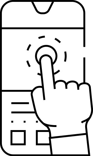 User testing ux ui design line icon vector image