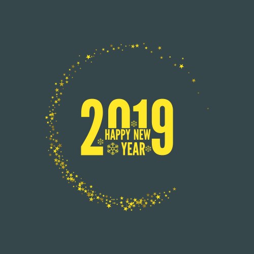 creative happy new year 2019 vector image