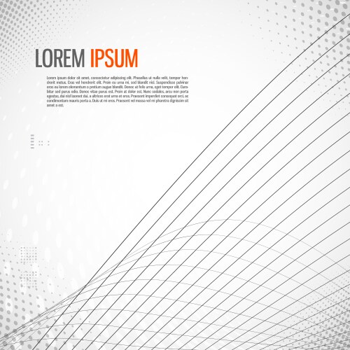 Tech background with abstract wave line vector image