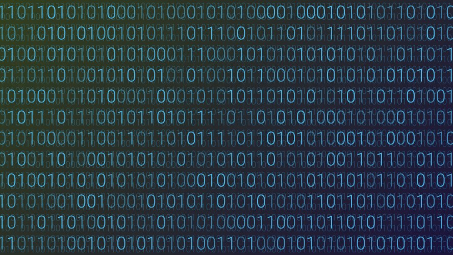 Abstract technology background binary computer vektorbild