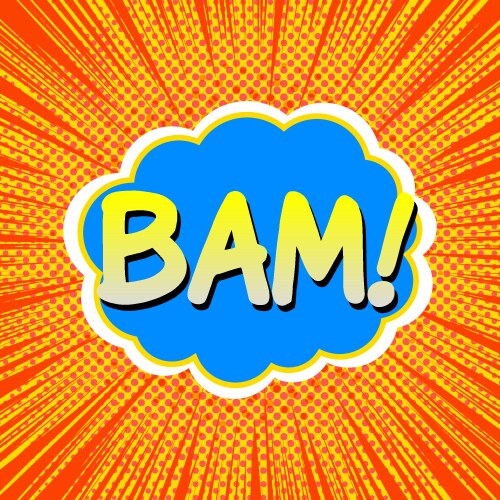 Comic explosion pop art retro style cartoon Vector Image