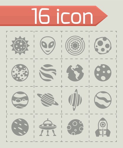 Cartoon space icon Royalty Free Vector Image - VectorStock