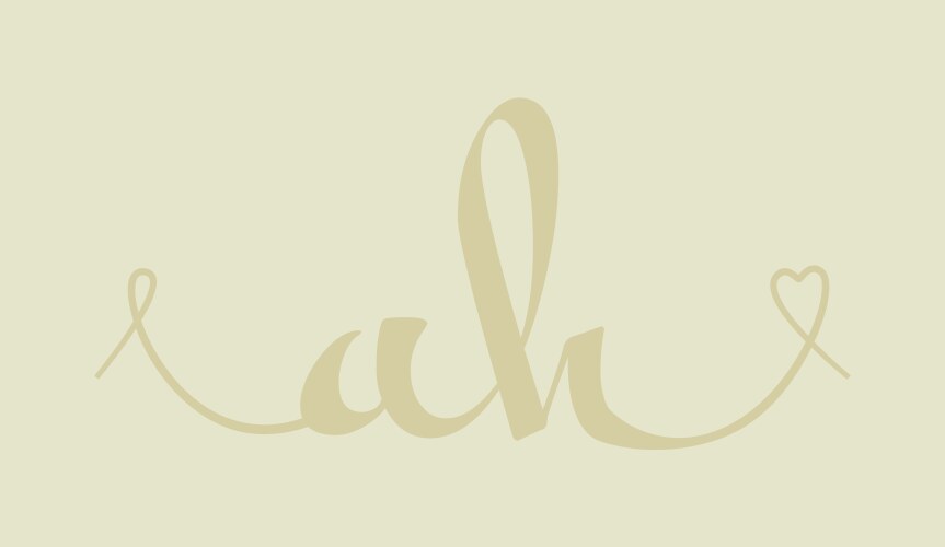 Jh initial wedding monogram calligraphy hand Vector Image