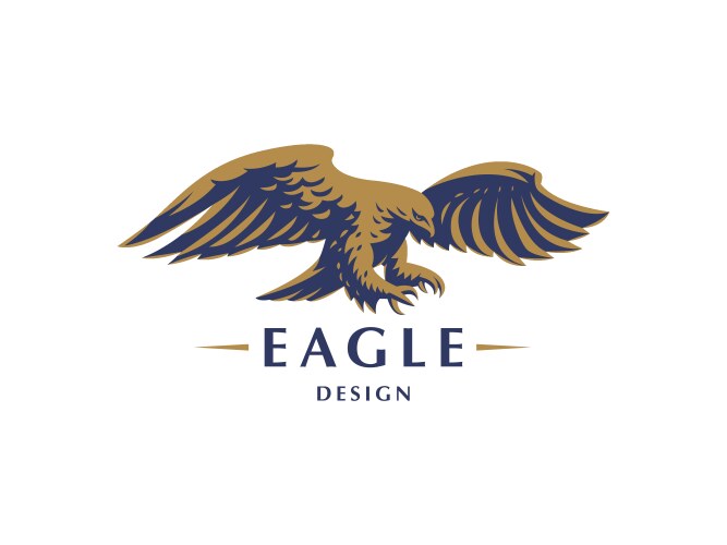 Flying eagle Royalty Free Vector Image - VectorStock