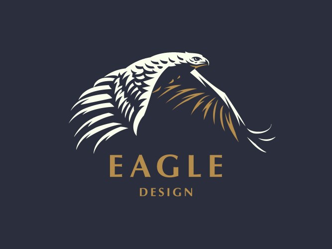 Flying eagle Royalty Free Vector Image - VectorStock