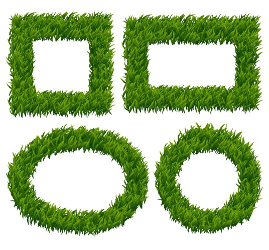 Set insect on nature border Royalty Free Vector Image