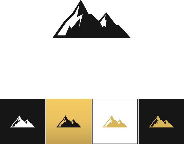 Mountains icon set Royalty Free Vector Image - VectorStock