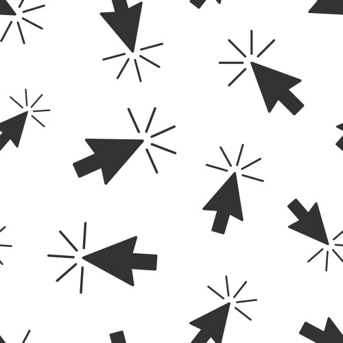 Computer mouse cursor icon seamless pattern vector image