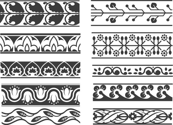 Greek style borders Royalty Free Vector Image - VectorStock