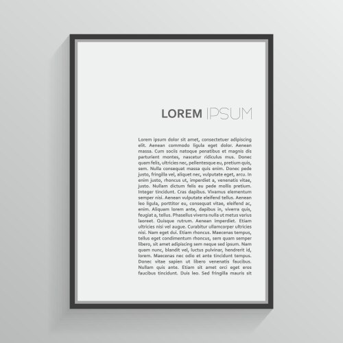 Black frame with a simple design vector image