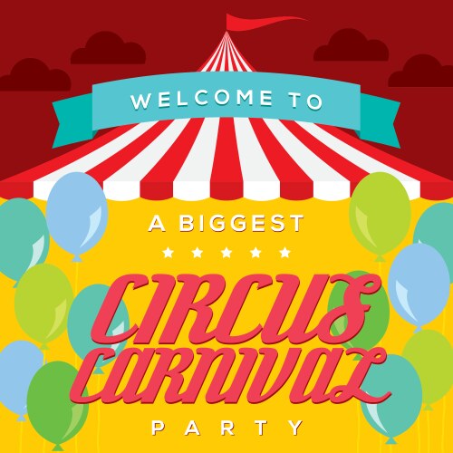 Circus carnival theme vintage 2d aurielaki Vector Image
